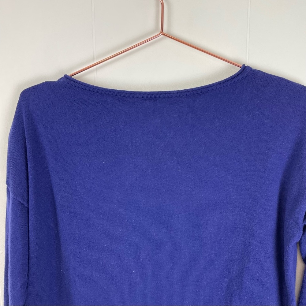 Eileen Fisher Long Sleeve Boatneck Cropped Sweater - Picture 8 of 8